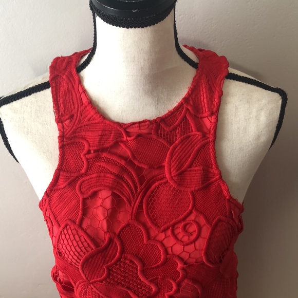 Lovers + Friends Red lace dress - Picture 8 of 11